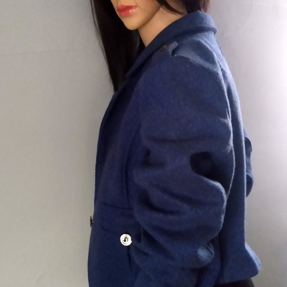 Dollhouse Outerwear Blazer Blue And Black Wool/Shell Blend W/Lining: Size Small - Picture 11 of 17